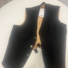 vintage black vest / waist coat