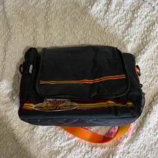Harley Davidson Soft Sided Insulated Cooler Bag, Black/Orange,