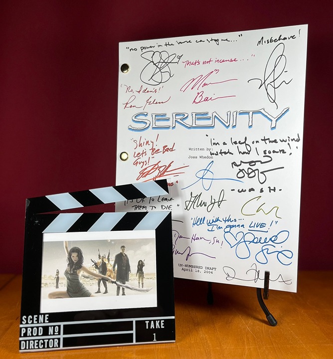 Serenity Script Signed- Autograph Reprints- Firefly TV Show Movie