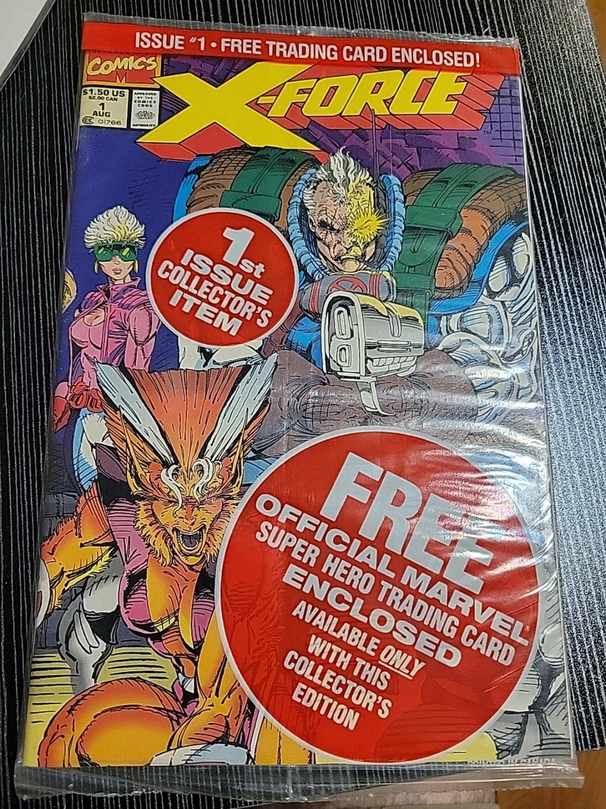 X-force #1 factory sealed w/ TWO! Deadpool rookie cards. Error. VHTF