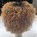 100% HUMAN Short Afro Hair, Black roots to natural lighter shade