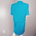 Leslie Fay Women's Sheath Dress Suit Size 14 Blue Short Sleeve Blazer Vintage