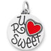 James Avery Sterling Silver Enamel U R Sweet Lollipop Charm