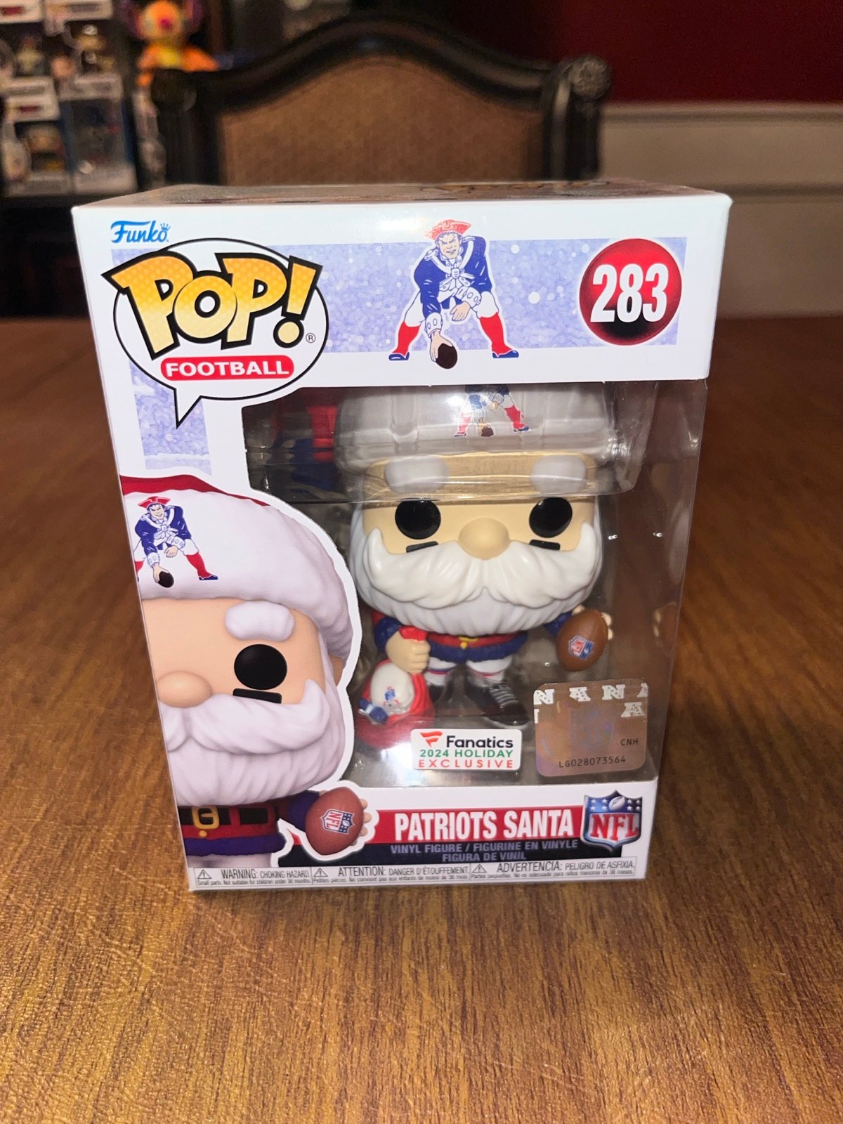 Patriots Santa Claus Funko Pop NFL Football Fanatics Exclusive 283