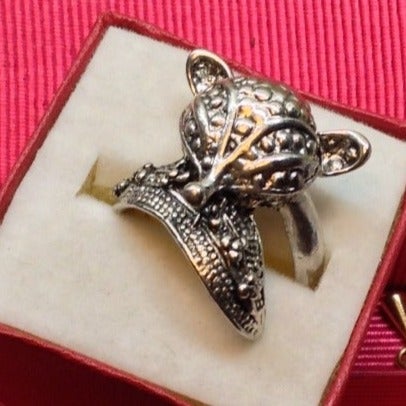 Size 10 Silver Fox Silver Ring