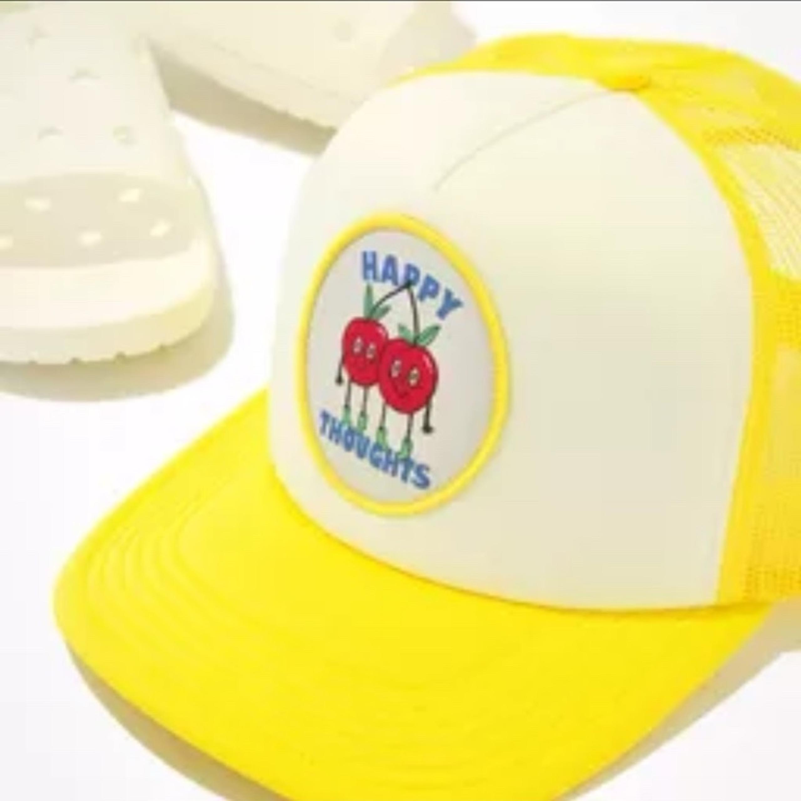 American Eagle Happy Thoughts Cherries SnapBack Hat Meshback Trucker Cap