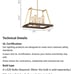 Rustic farmhouse brown and gold 4-Light pendant light lighting