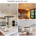 Rustic farmhouse brown and gold 4-Light pendant light lighting
