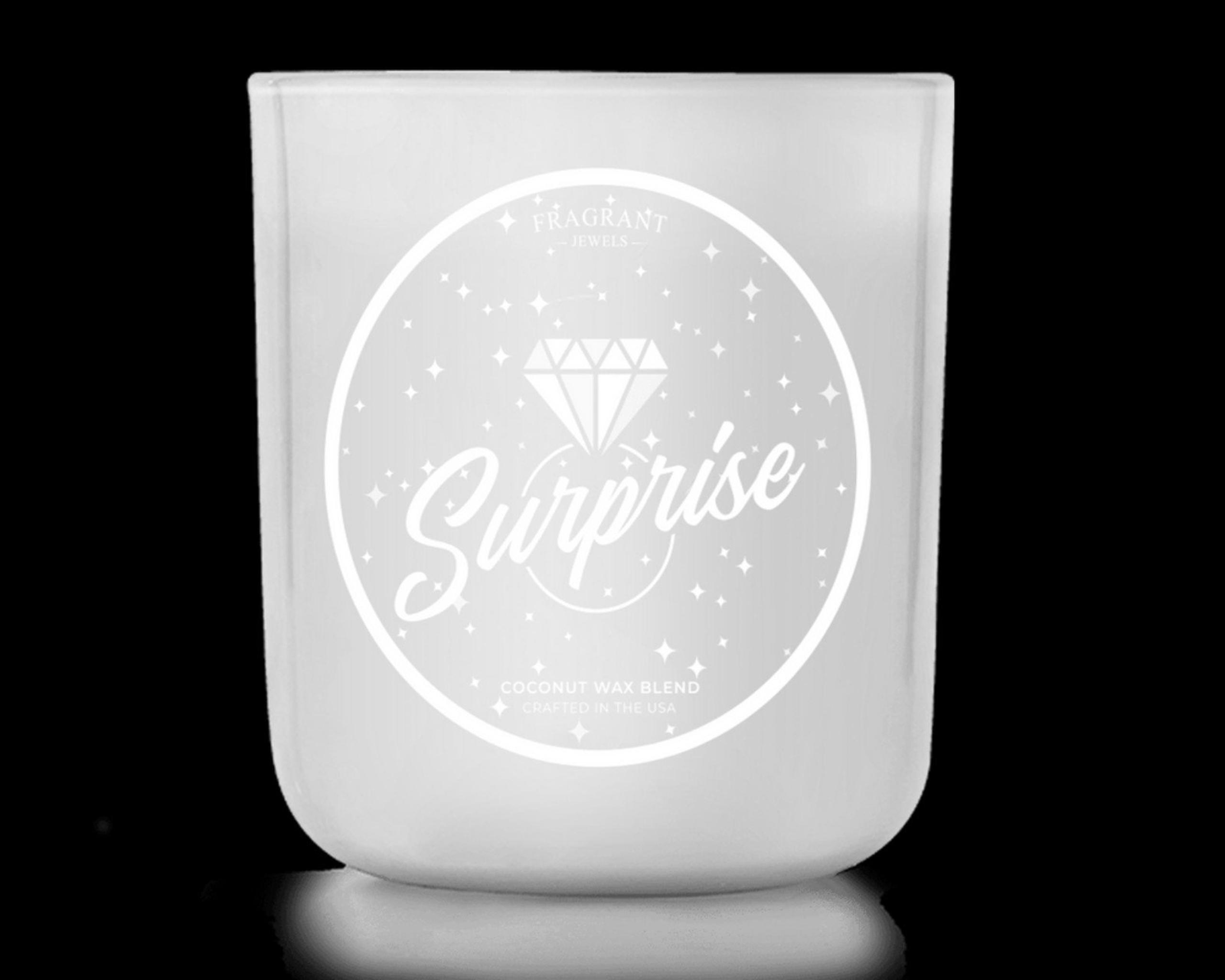 Fragrant Jewels Candle with bathbomb set surprise size 7 ring inside each