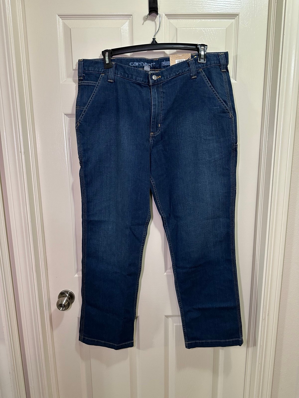 Men’s Carhartt Relaxed Fit Rugged Flex Straight Dungaree Side Pocket Size 40x30