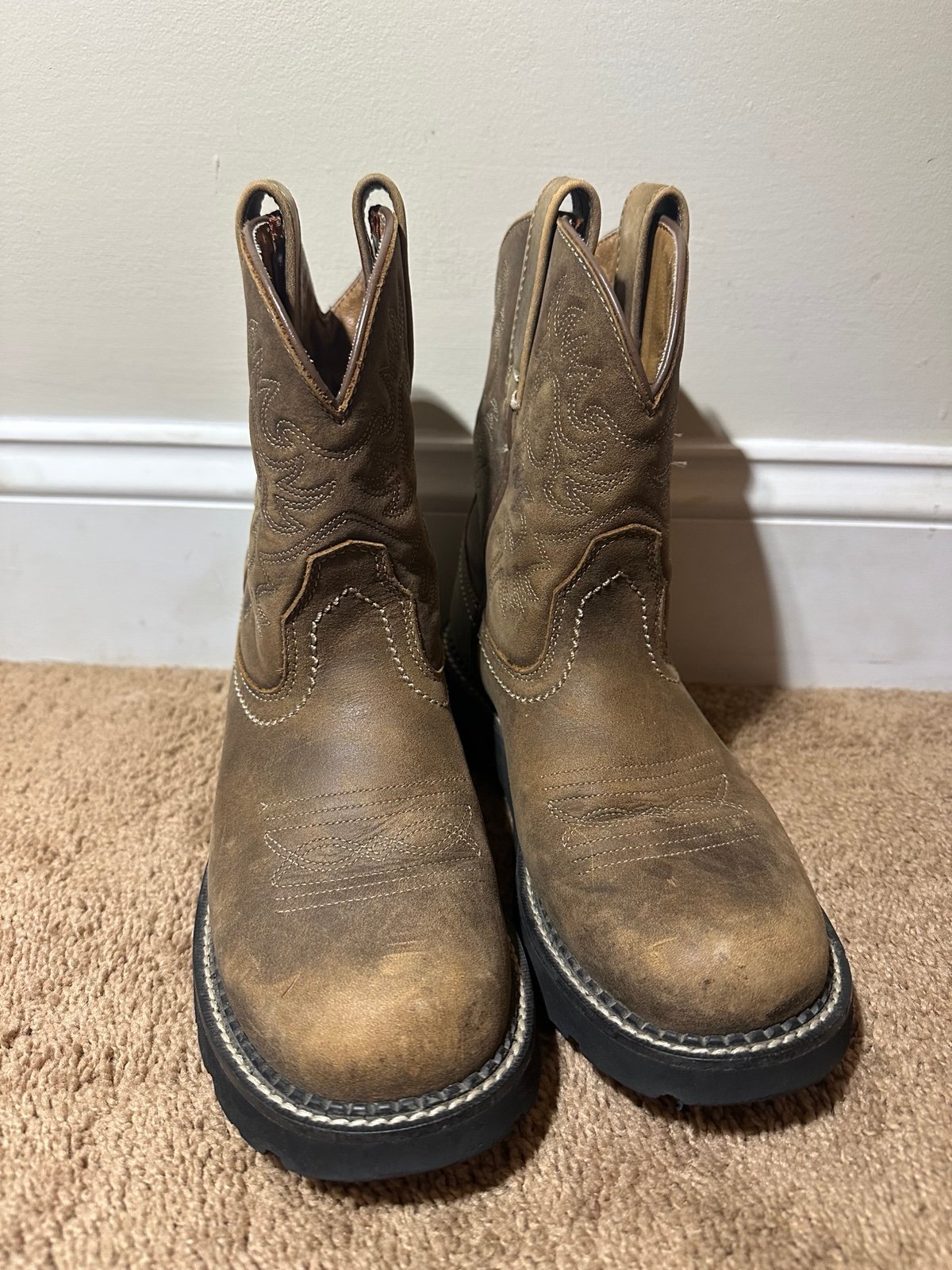 Ariat Fatbaby BOOTS 8 B Distressed Brown Leather 14729 Fat Baby Women’s