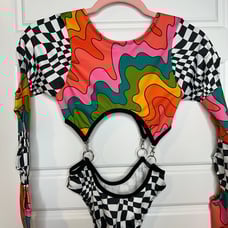 111 the label rainbow trippy bodysuit