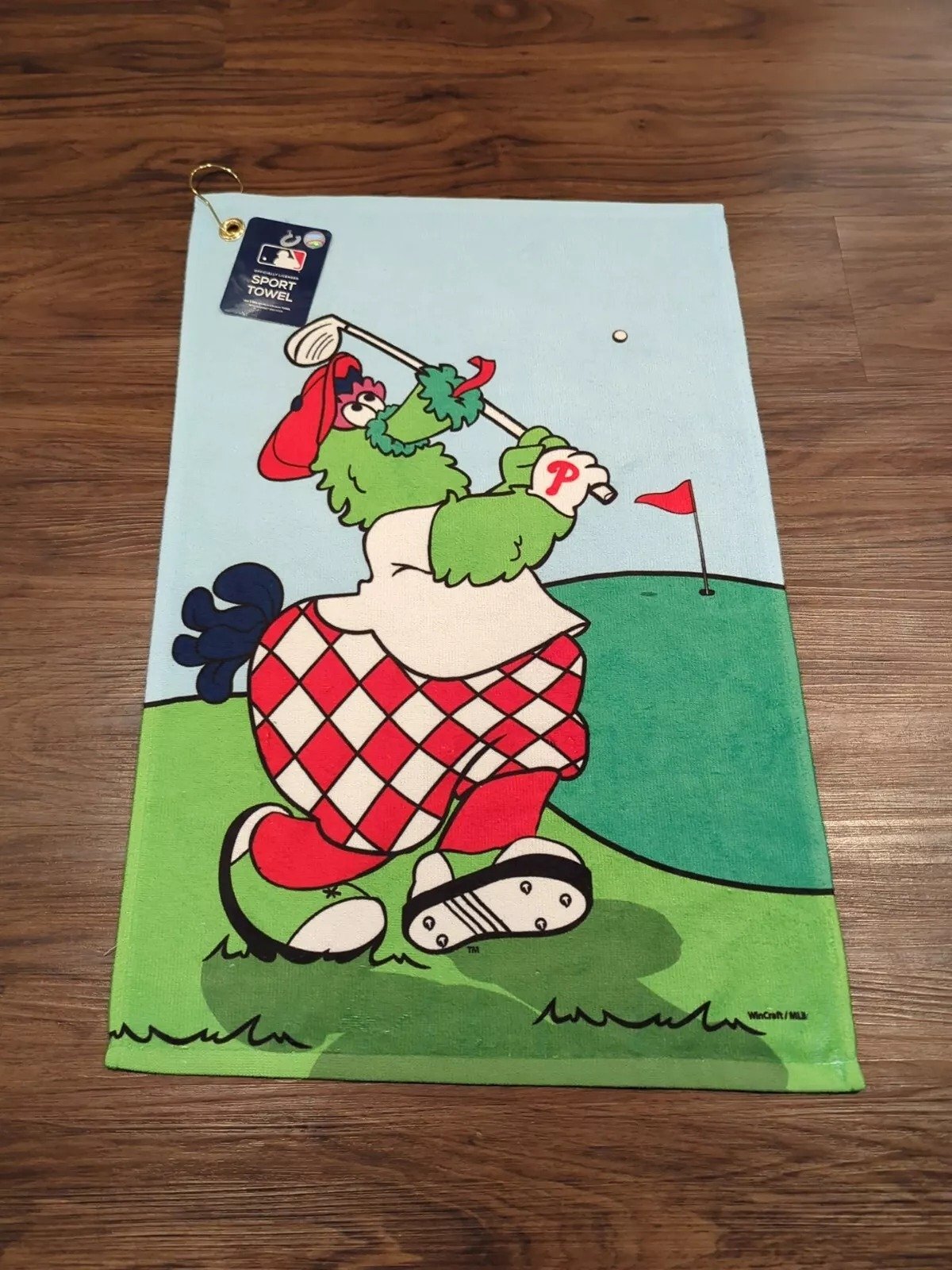 NEW Phillie Phanatic Mascot Golf Sport Towel Phillies MLB Baseball CBP Excl NWT