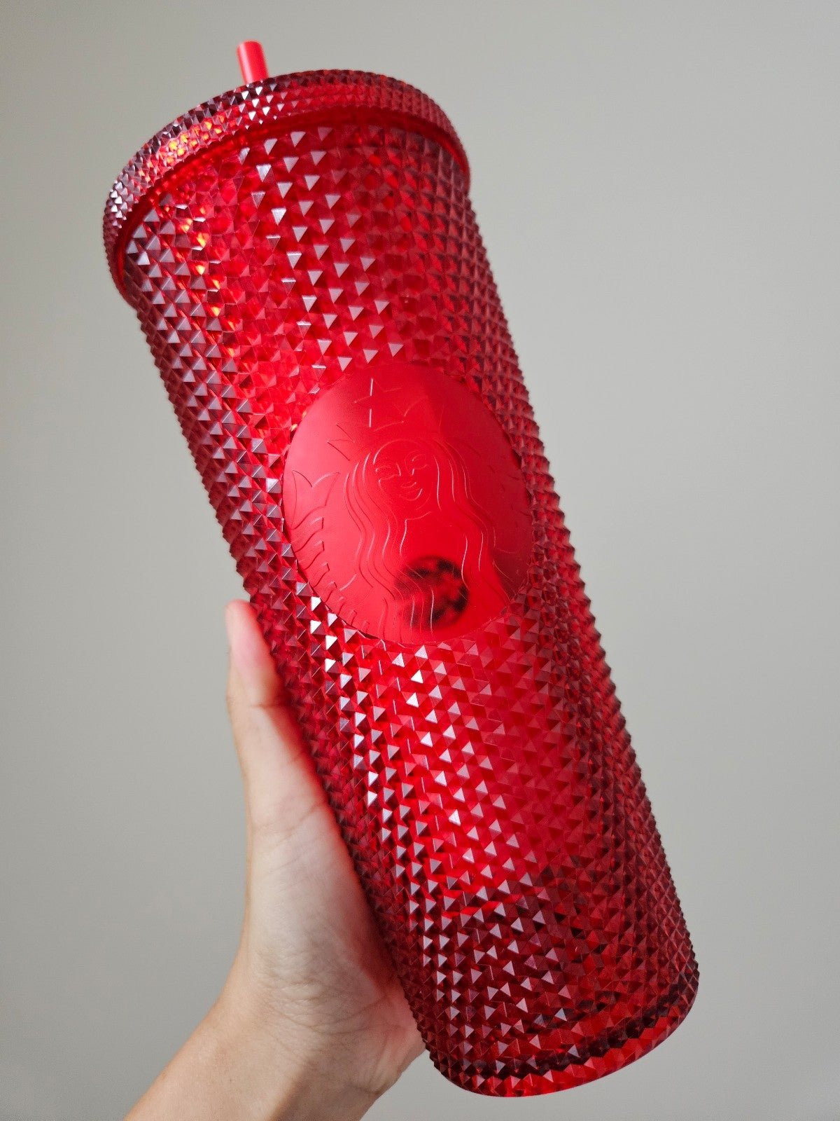Starbucks Korea Red Bling Studded Cup