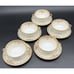Noritake China Galavan Double Handle Cup And Saucer Set Of 5 Handpainted Japan