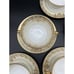 Noritake China Galavan Double Handle Cup And Saucer Set Of 5 Handpainted Japan