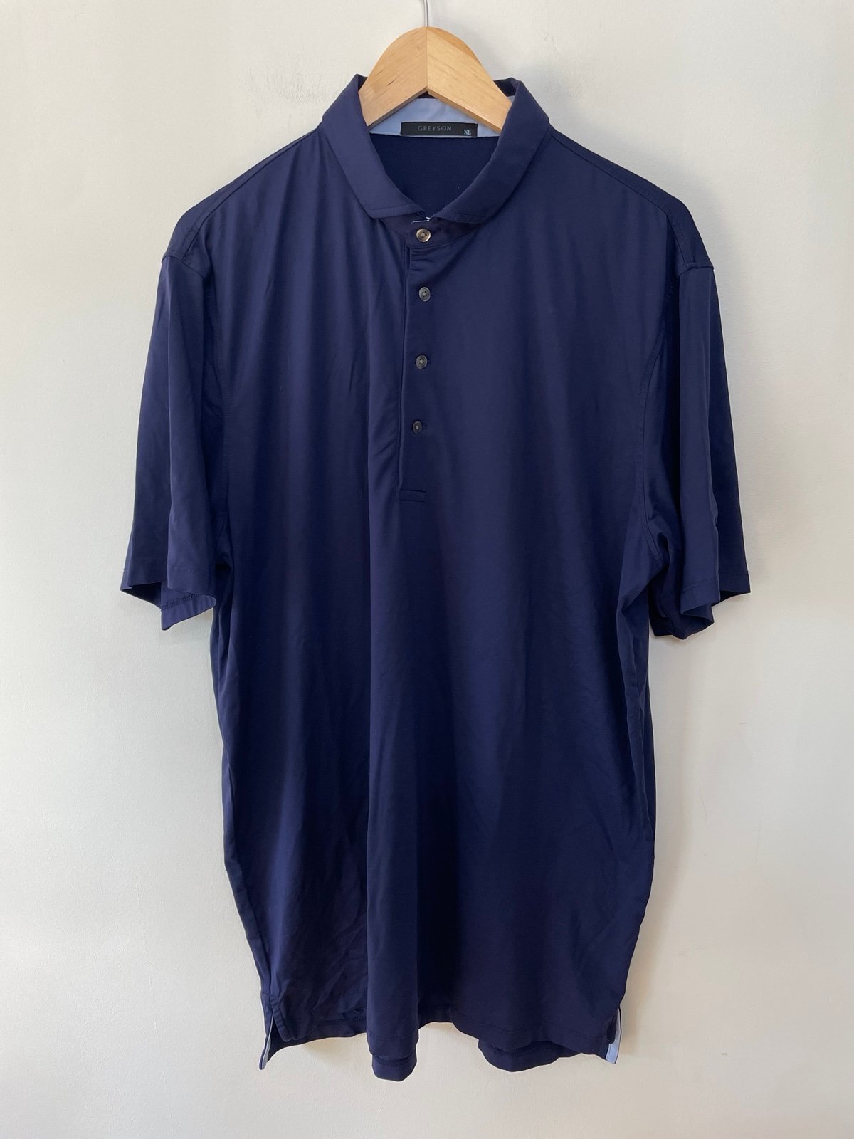Greyson Short Sleeve Polo Shirt Navy Blue Trump International Golf Club Mens XL