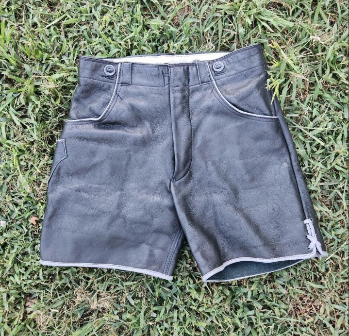 Leather shorts