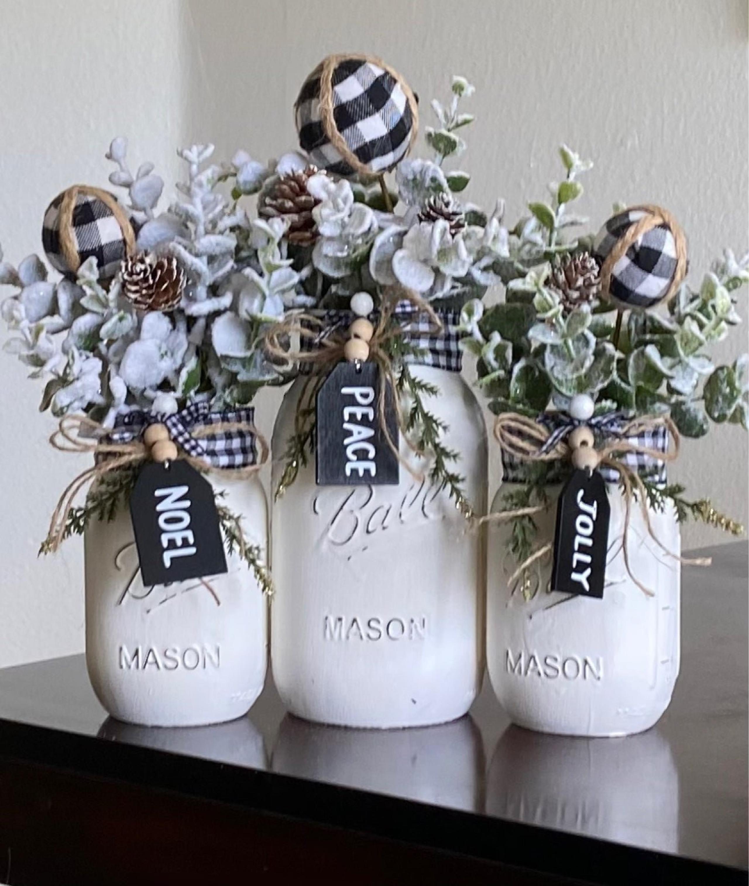 Trending Buffalo Check Boho Chic Holiday  Centerpiece ❤️❤️❤️
