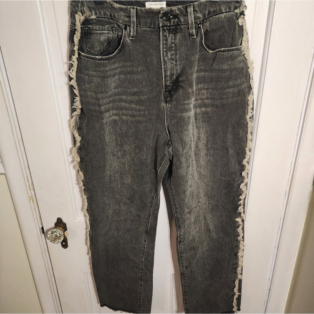 Good American Fringe High Rise Jeans Size 14