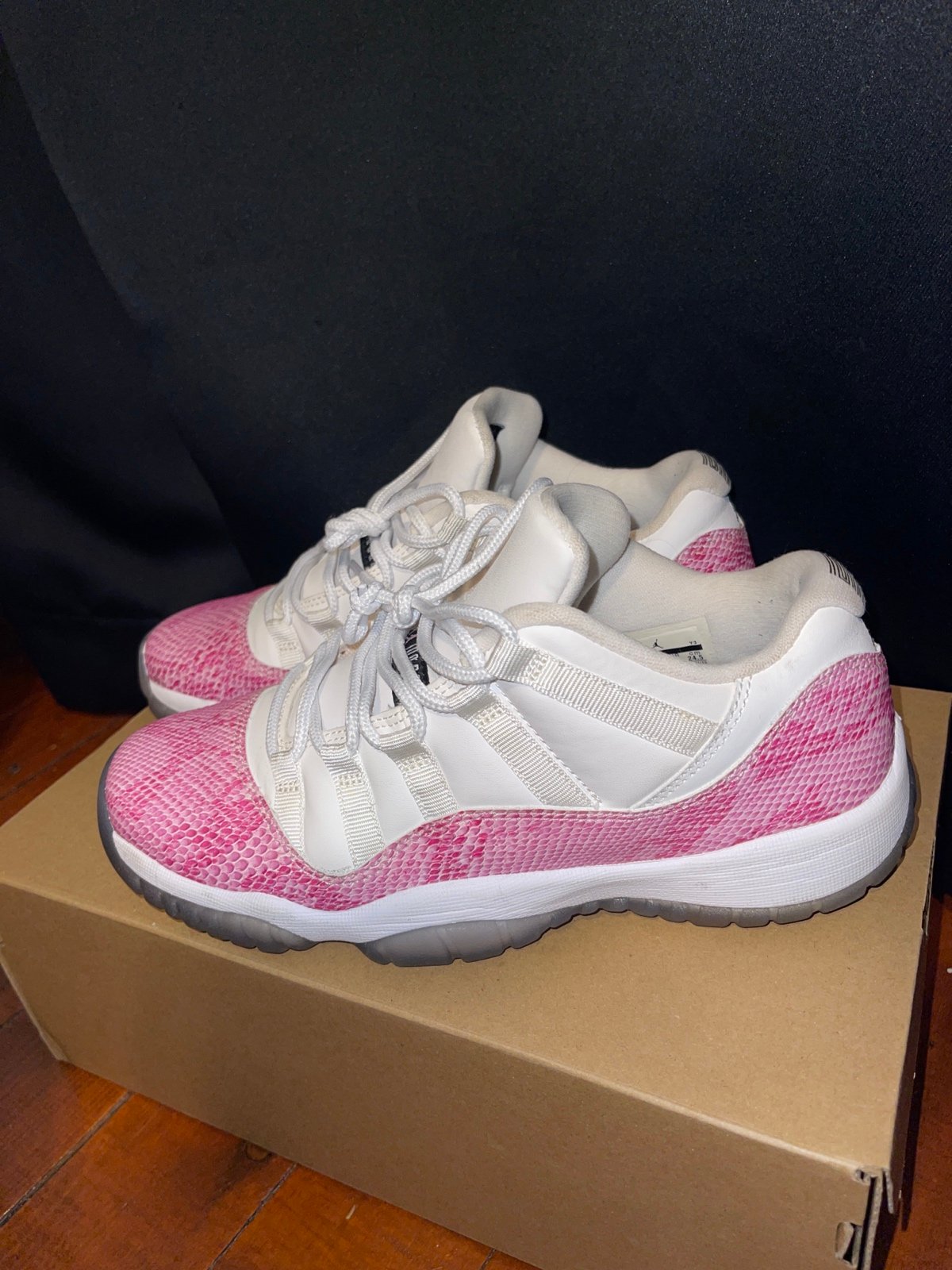 Pink snakeskin 11s