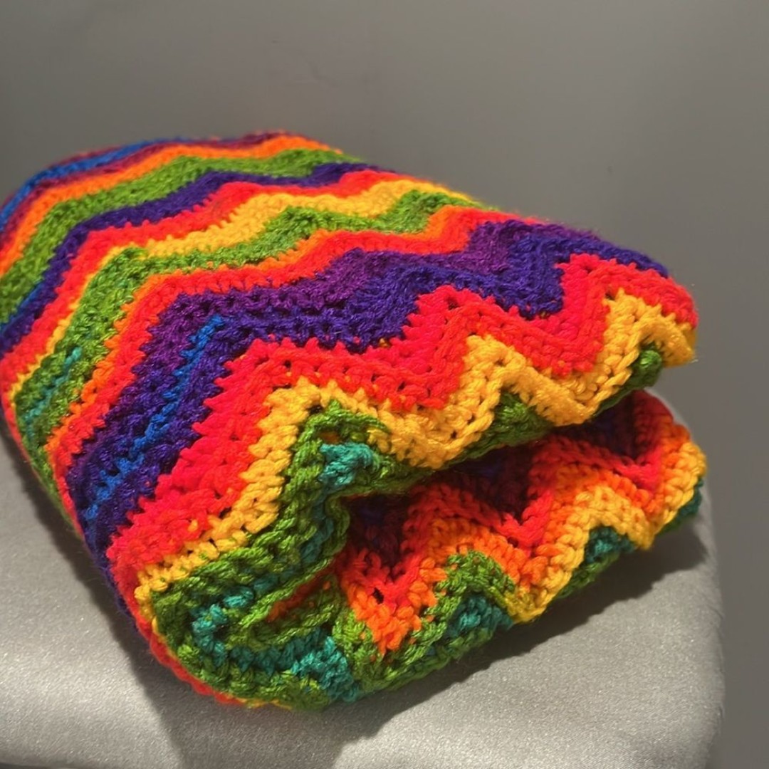 Colorful Zigzag Crochet Blanket
