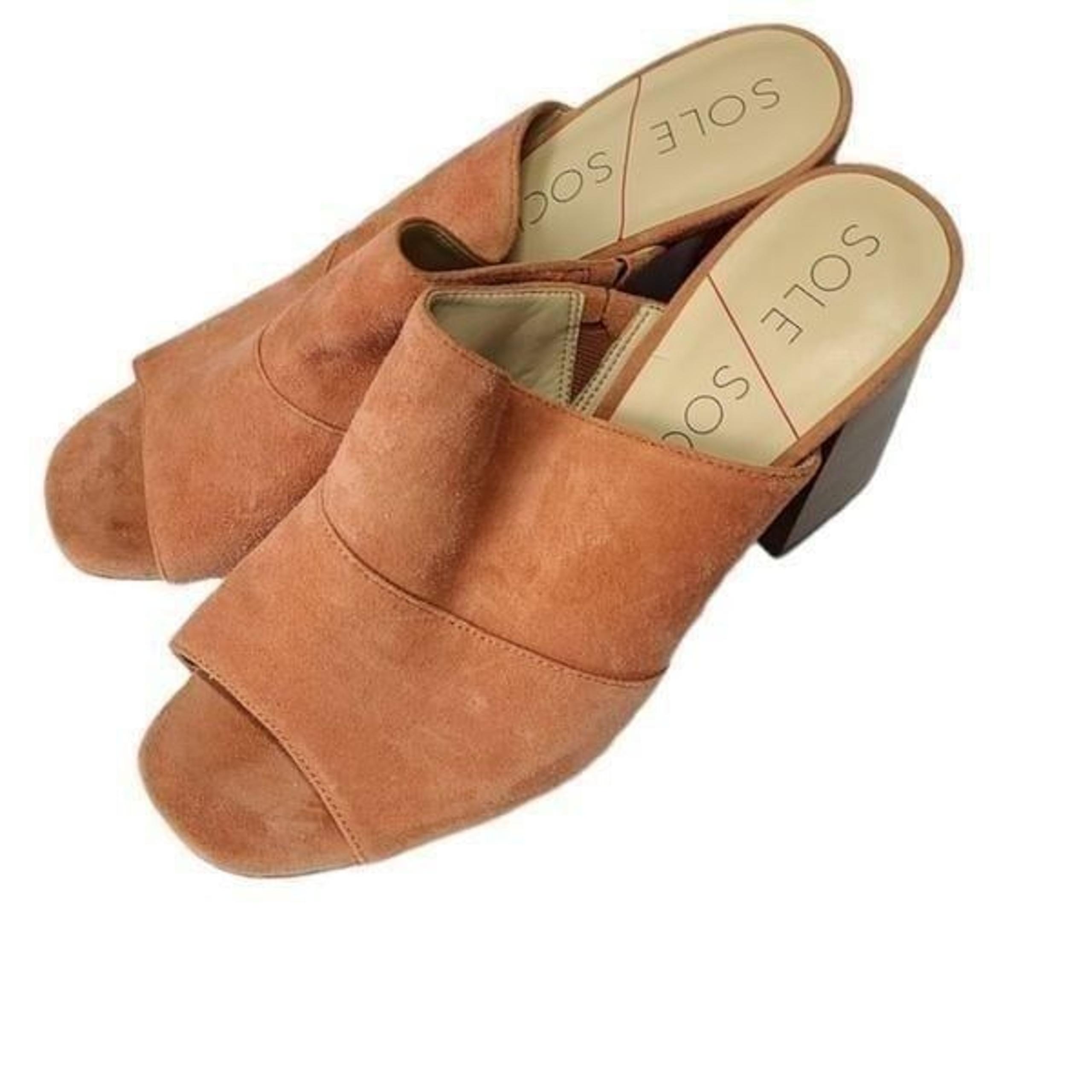 Sole Society Women's Slip On Heels Open Toe Size 8.5