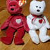 PVC! Vintage Retired VALENTINO the Valentine Bear with ERRORS