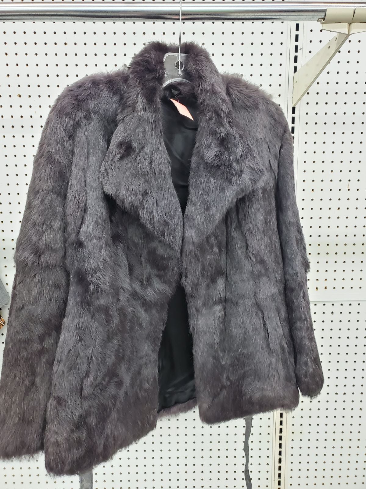 Fur Coat Black Great 100% Rabit