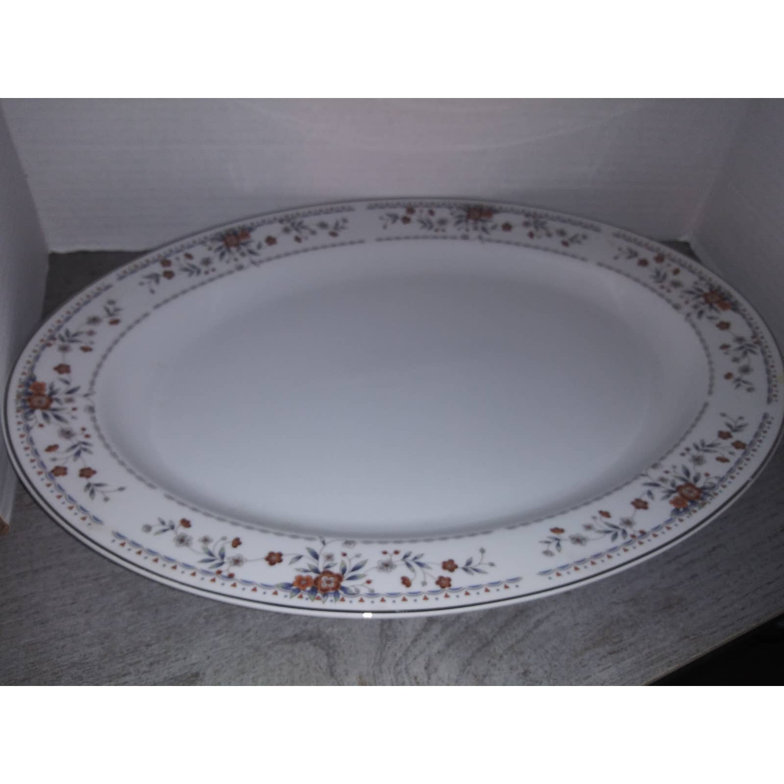 Wade/Sone Claremont Large Oval Serving Platter 16x12 Fine Porcelain China Japan