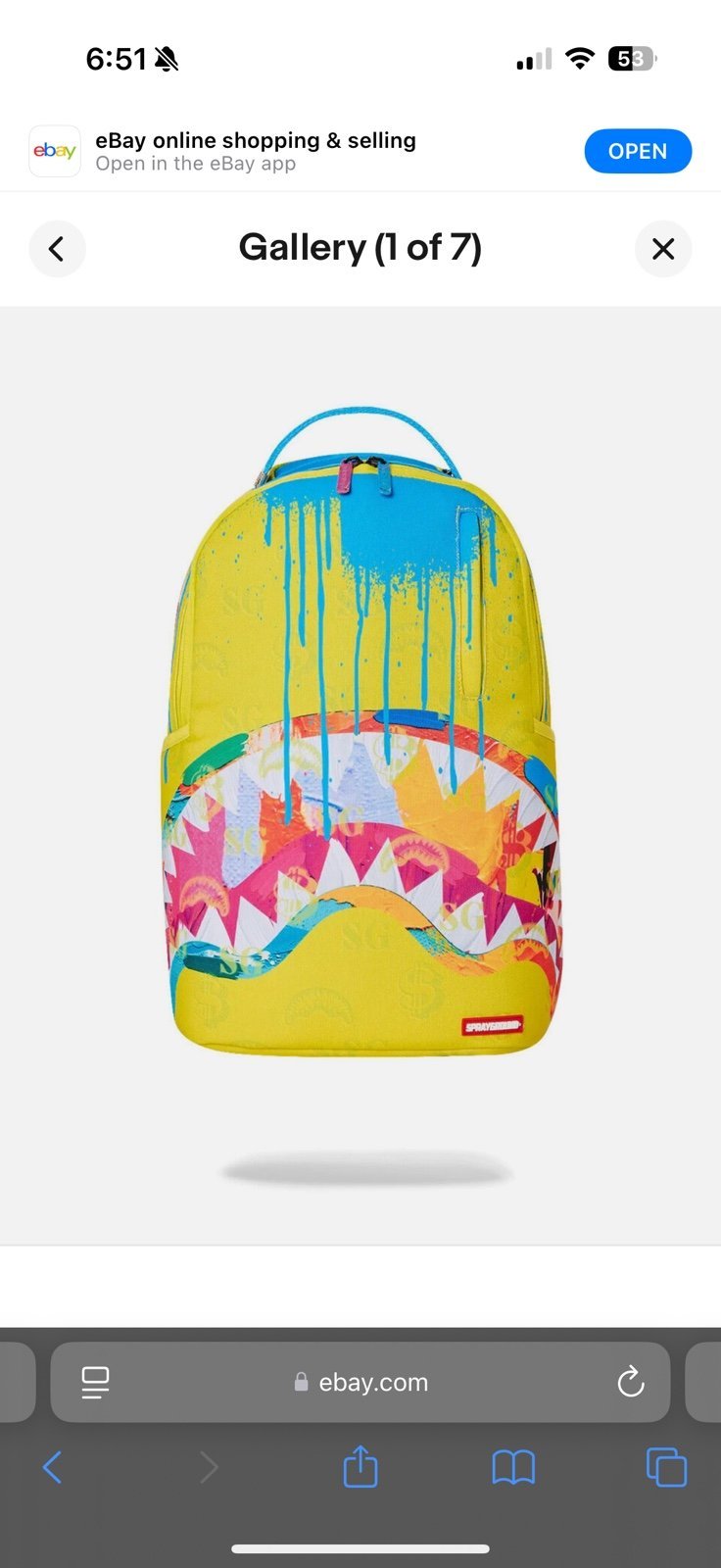 SOLD OUT RARE Sprayground Stolen Currency Backpack