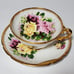 Stanley Teacup and Saucer Pink Yellow Roses Vintage