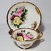Stanley Teacup and Saucer Pink Yellow Roses Vintage