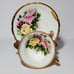 Stanley Teacup and Saucer Pink Yellow Roses Vintage