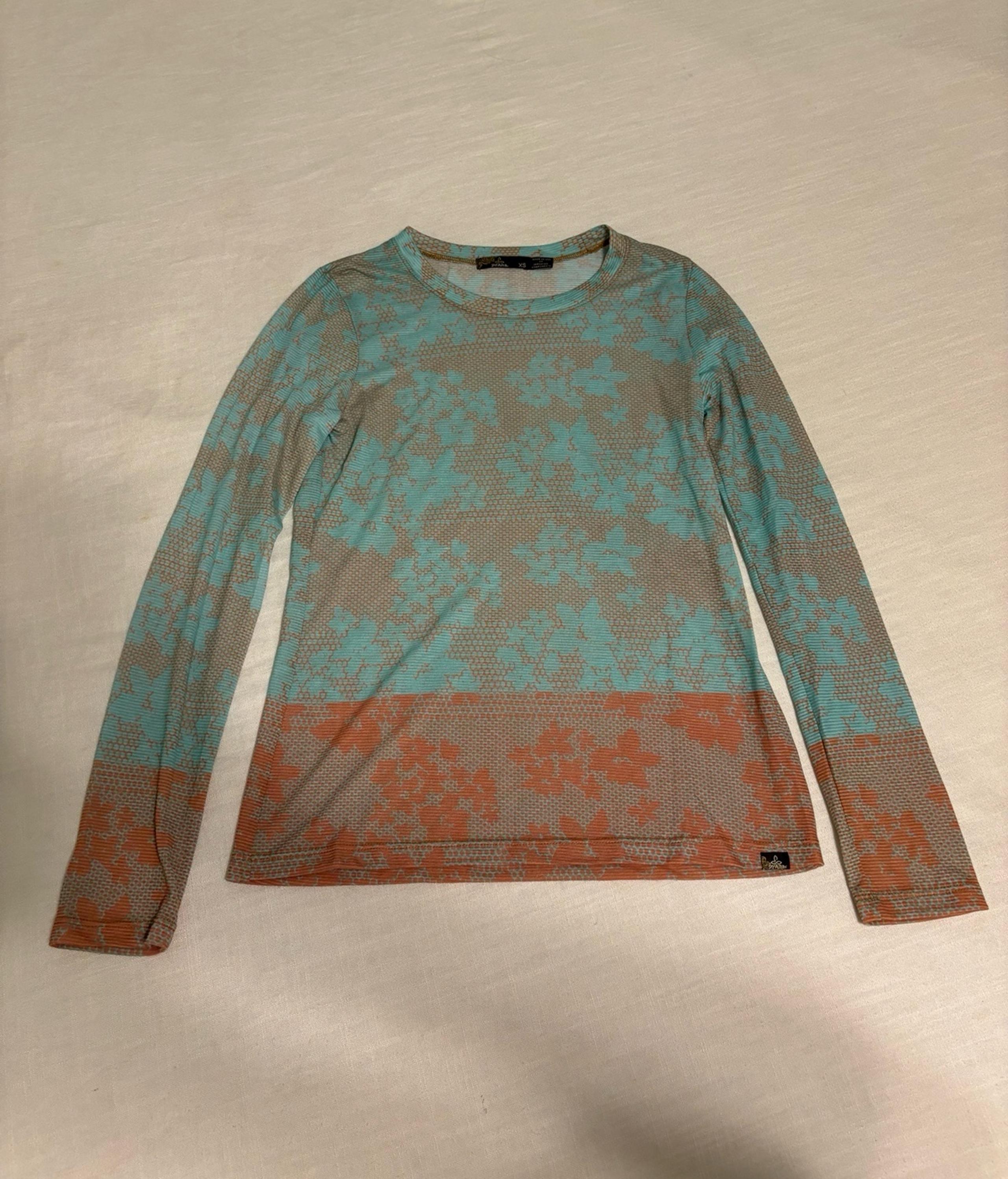 Prana long sleeve Francie pattern top XS