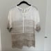 Piazza Sempione White and Gold Crochet Made in Italy Casual Sweater NWT
