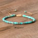 Natural Blue Turquoise Small Dainty Beads Healing Gemstone Women Men Bracelet