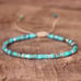 Natural Blue Turquoise Small Dainty Beads Healing Gemstone Women Men Bracelet