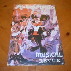 DISNEY PARKS RARE CALENDAR CUT POSTER MICKEY MOUSE MUSICAL REVUE DISNEY WORLD