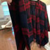 Muji Women's Stole Red Navy Black Wool Yak Shawl shawl