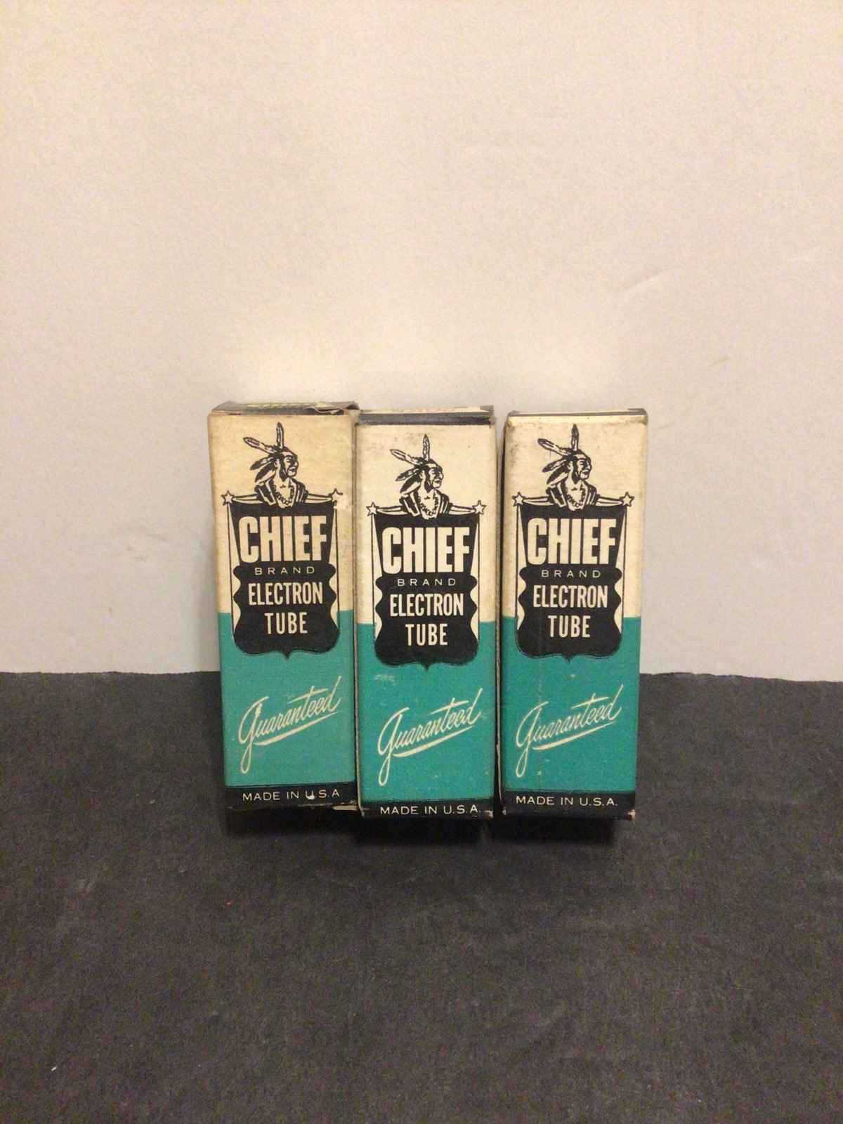 (3) NOS 1940's  Chief Electron Radio Tubes