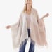Soia & Kyo Soft Woven Scarfigan Scarf Crossover Shawl Wrap with Fringe