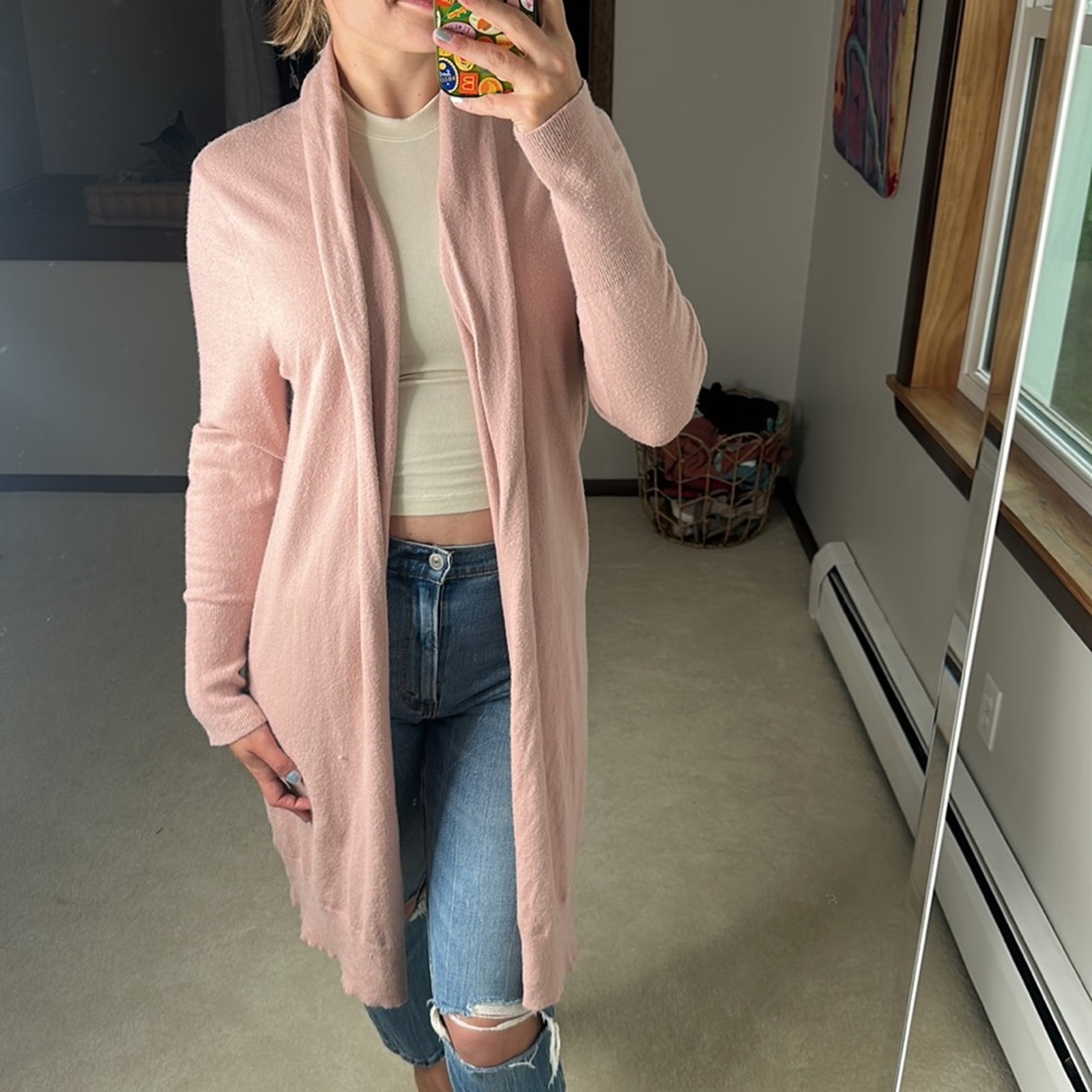 Leith: Dusty Pink Duster Cardigan