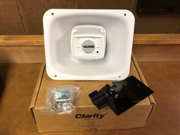 Valcom VC-1090 Weatherproof Talkback 45 ohm FlexHorn Speaker White
