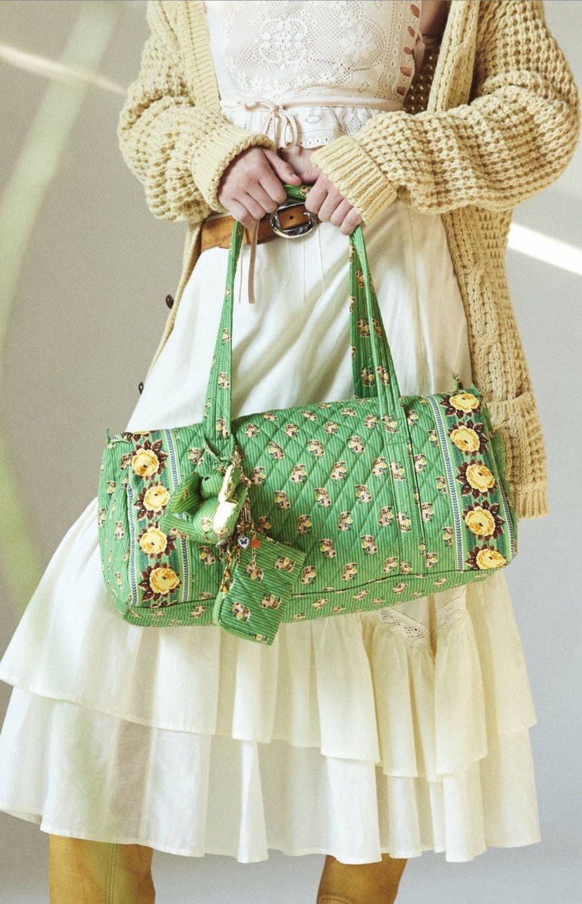 Vera Bradley UO Exclusive Duffel Bag Green NWT