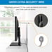 Perlesmith Adjustable Height Universal TV Stand w/ Tempered Glass Base PSTVS05