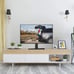 Perlesmith Adjustable Height Universal TV Stand w/ Tempered Glass Base PSTVS05