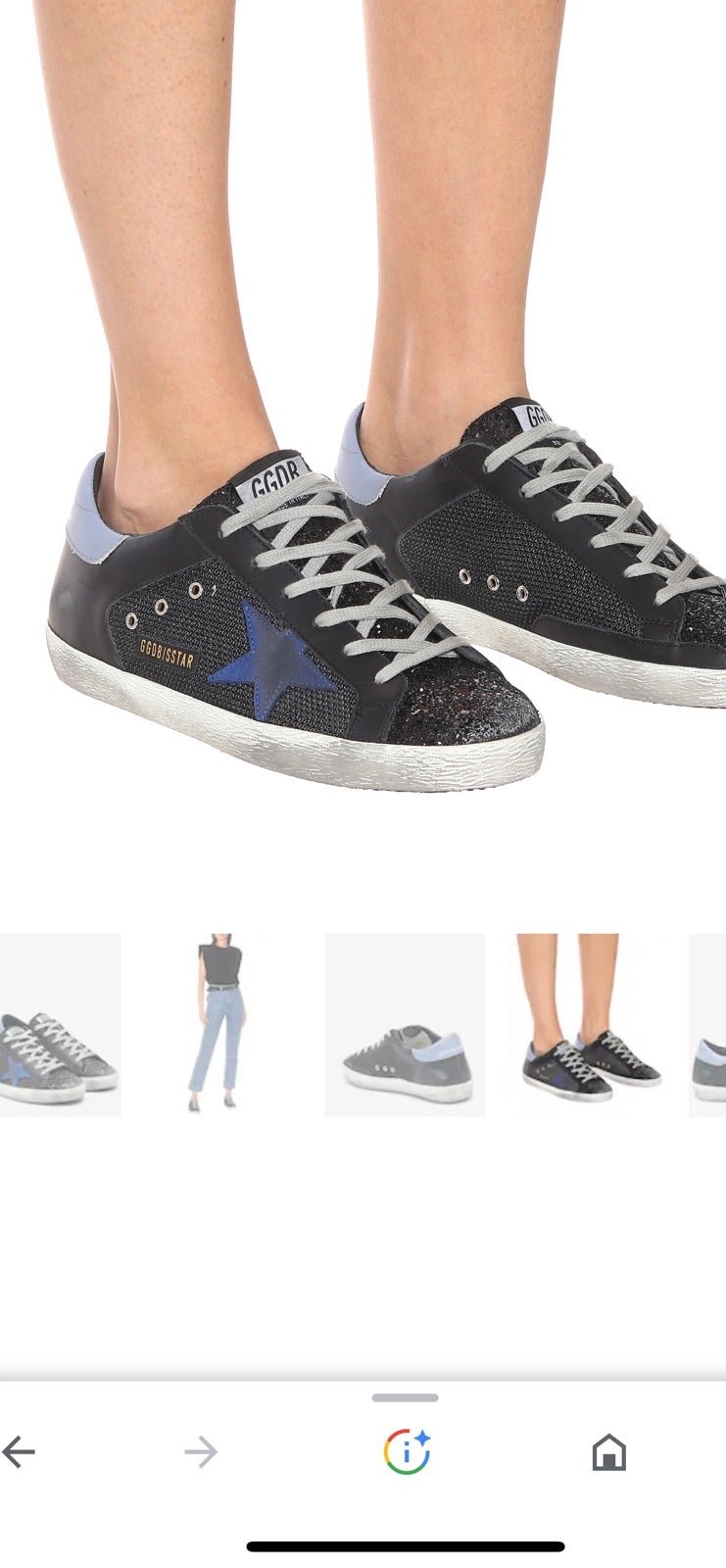 GOLDEN GOOSE Super-Star leather and mesh sneakers size 38