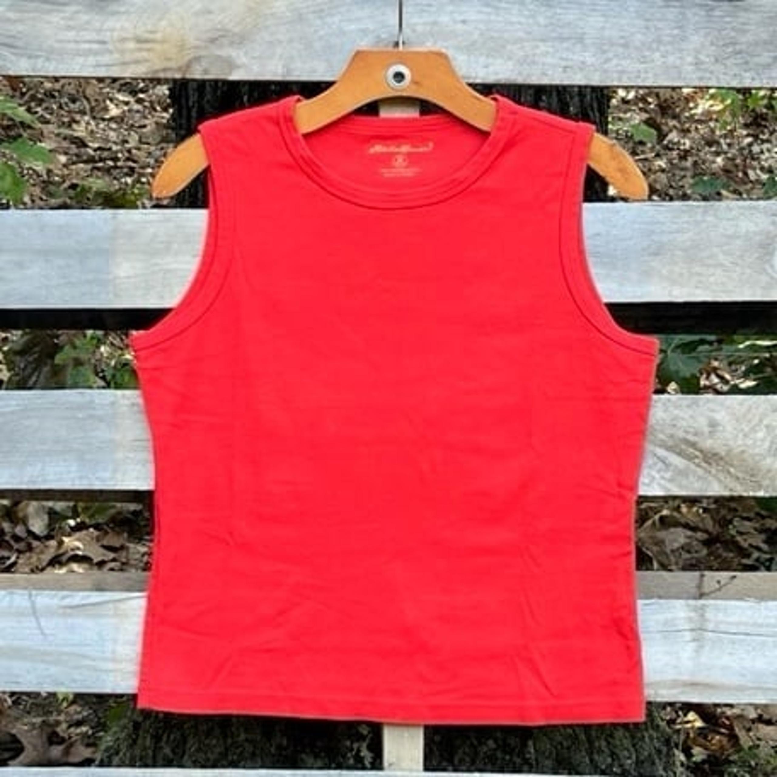 Eddie Bauer Bright Neon Orange 100% Cotton Tank Top Women’s Size Medium Regular