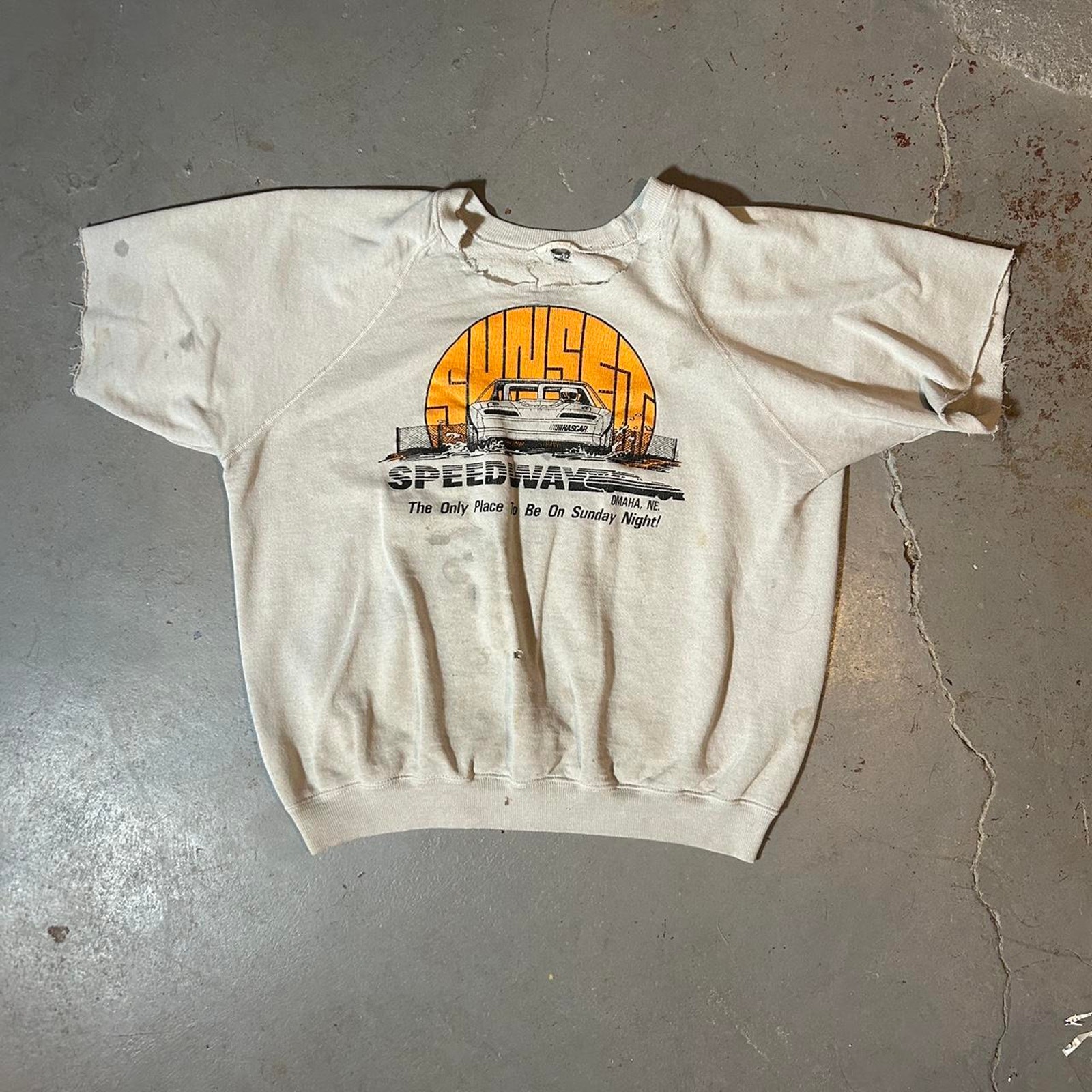 80s distressed crewneck sweater